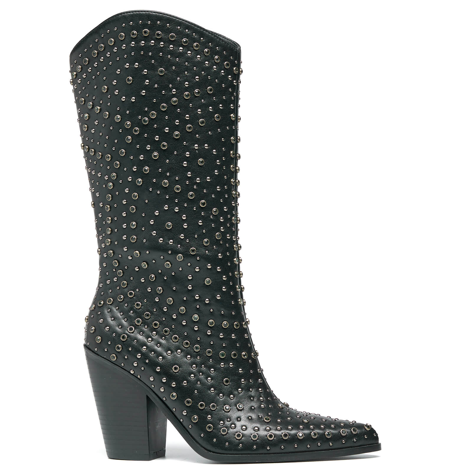 Women's Studded Pointed Toe Rhinestone Cowgirl Boots