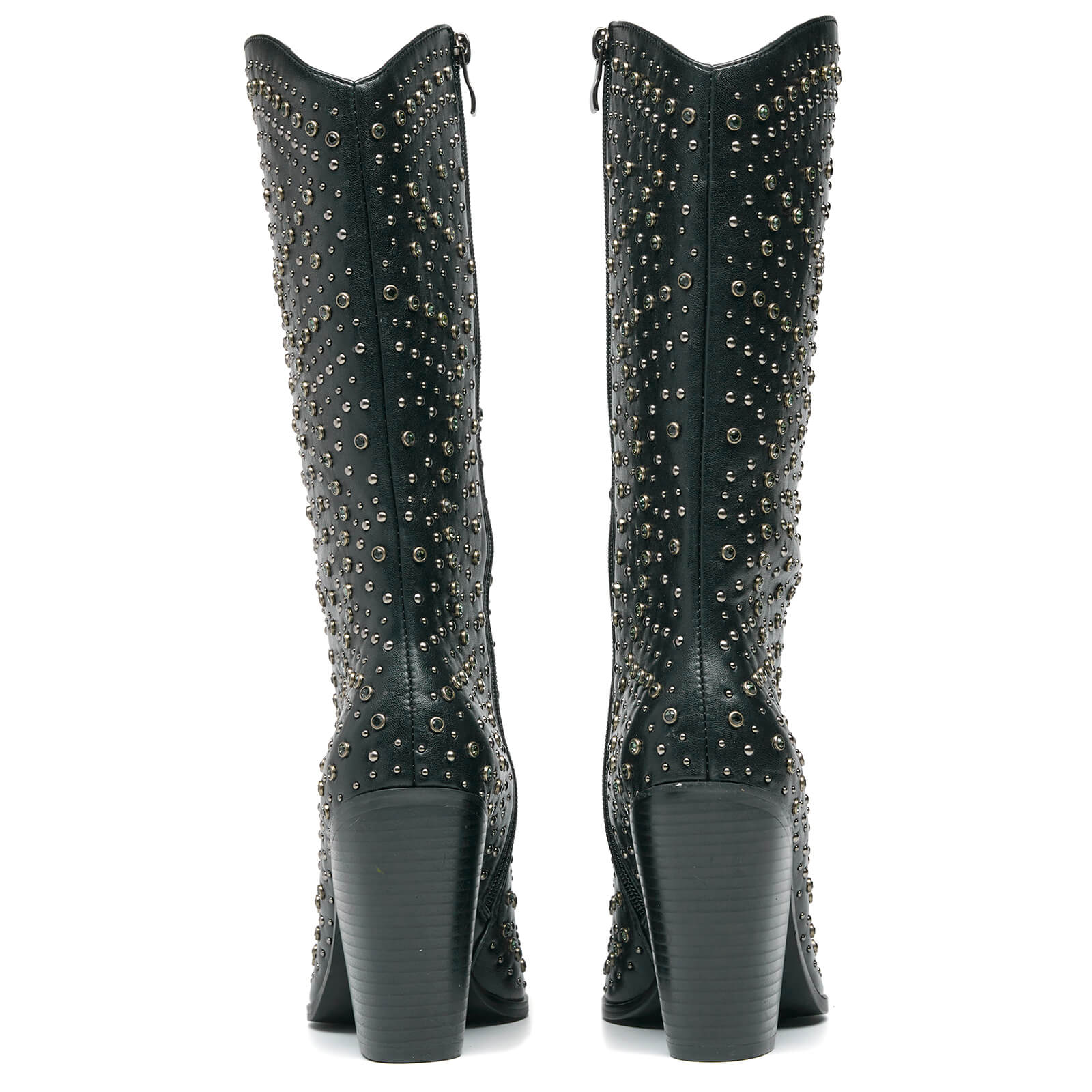 Women's Studded Pointed Toe Rhinestone Cowgirl Boots