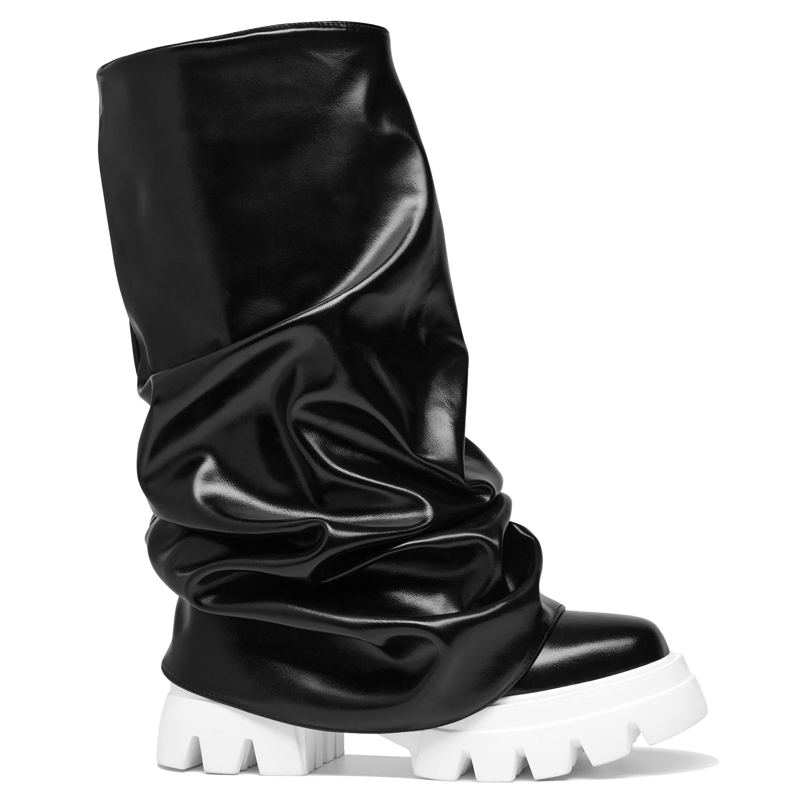 Women's Platform Round Toe Fold Over Boots