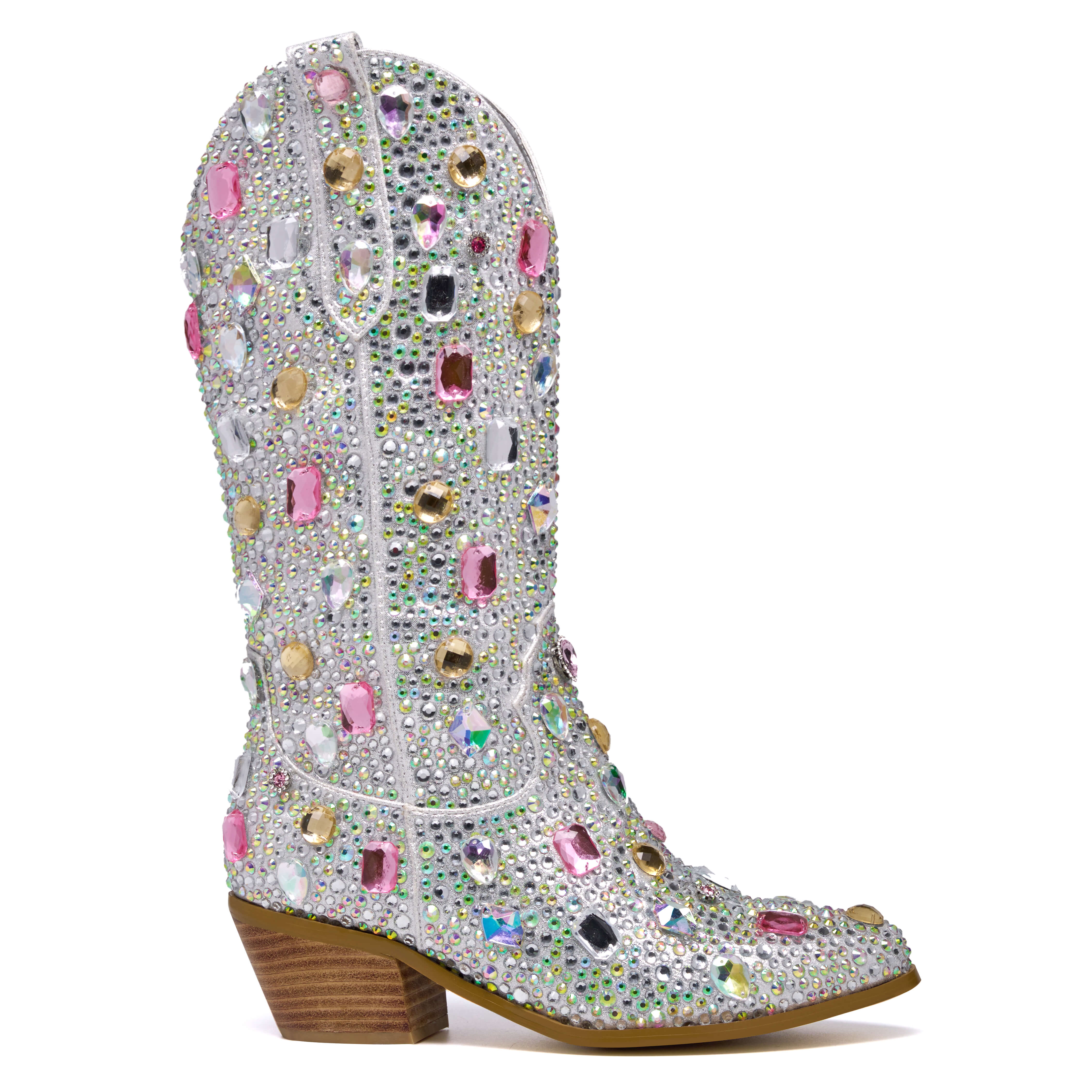 Shiny Adorned Gem Cowboy Boots for Women