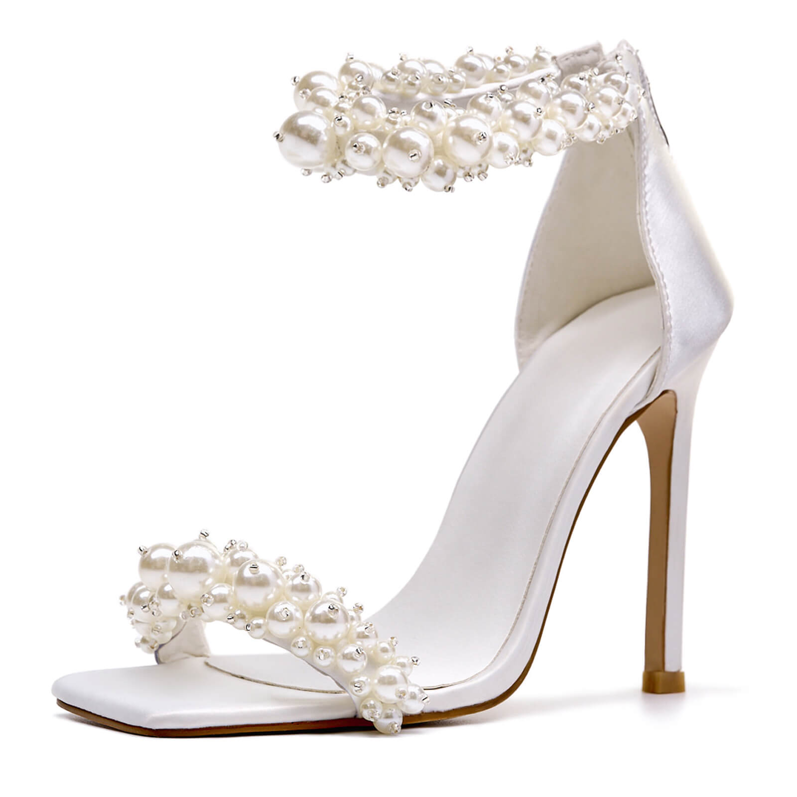 Women's Pearl Stiletto Heels Sandals