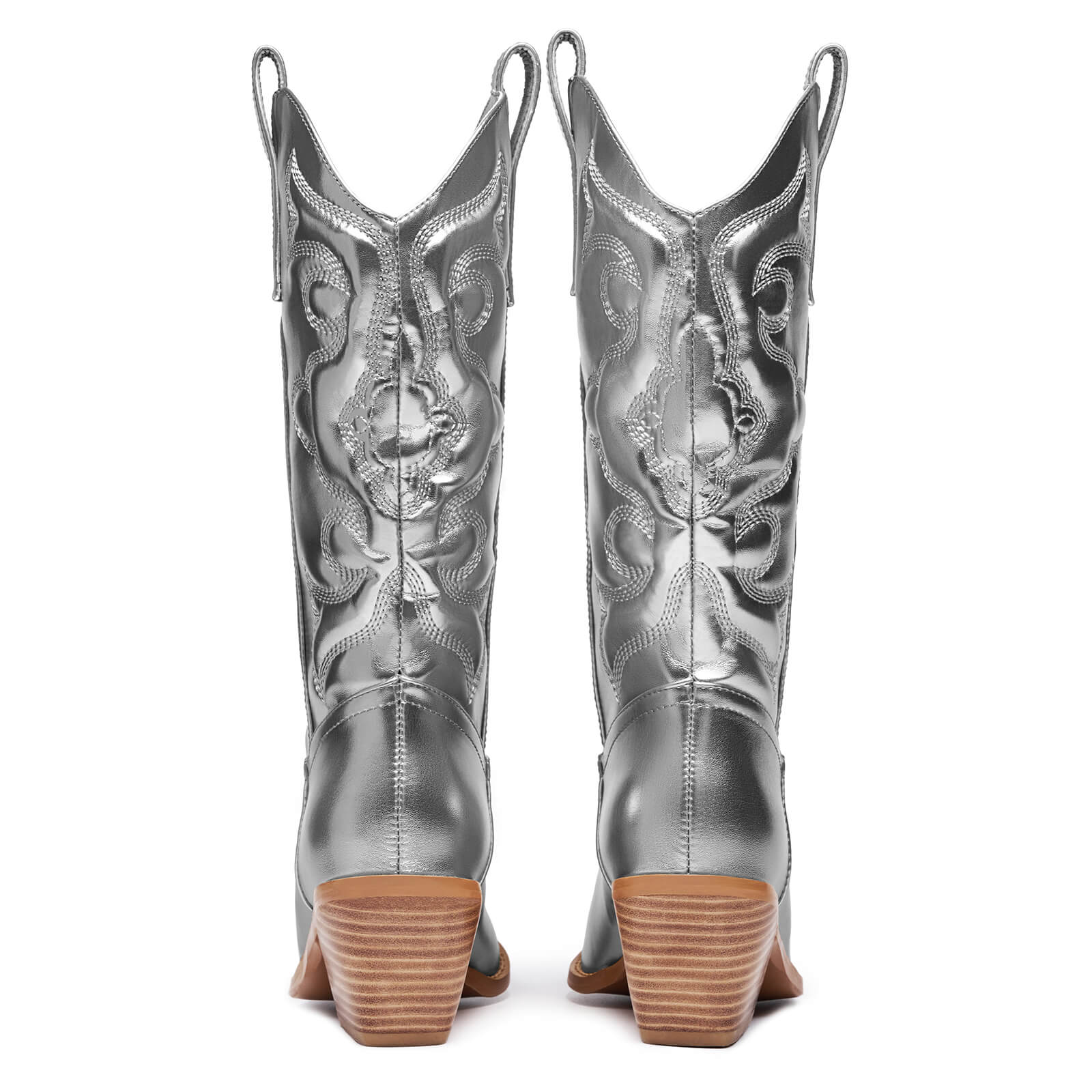 Sparkle Mid Wide Calf Western Embroidered Knee High Cowboy Boots