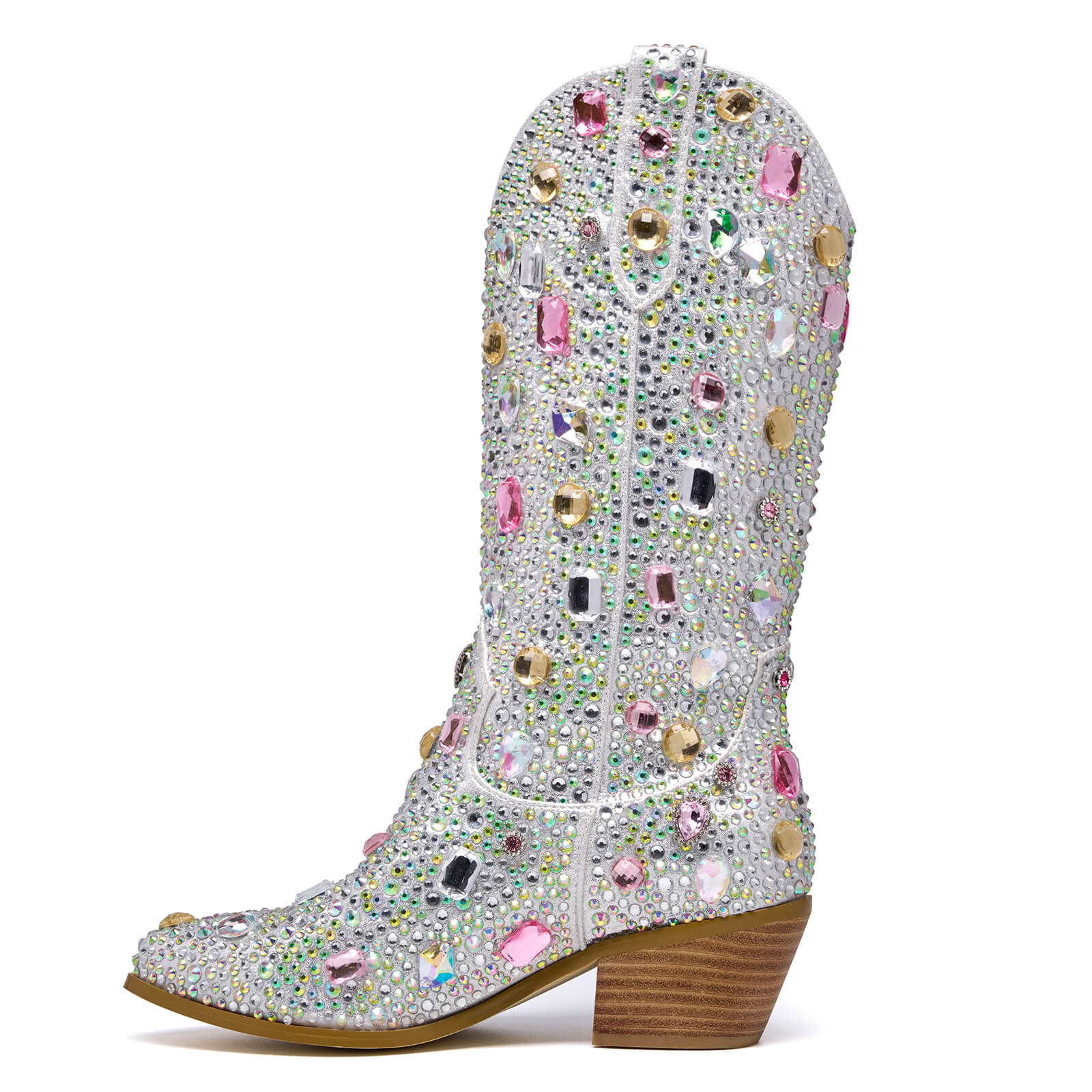 Shiny Adorned Gem Cowboy Boots for Women