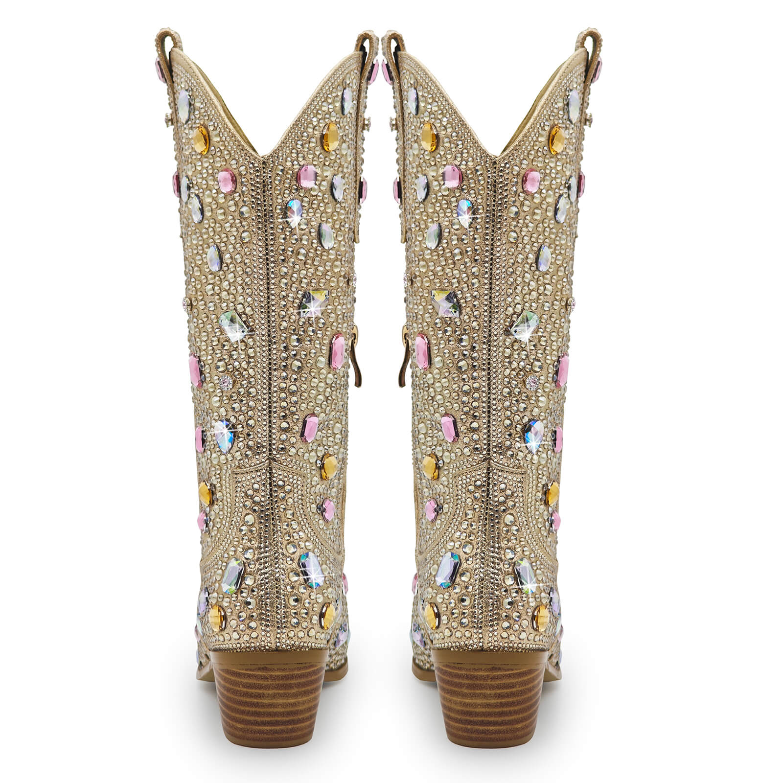 Shiny Adorned Gem Cowboy Boots for Women