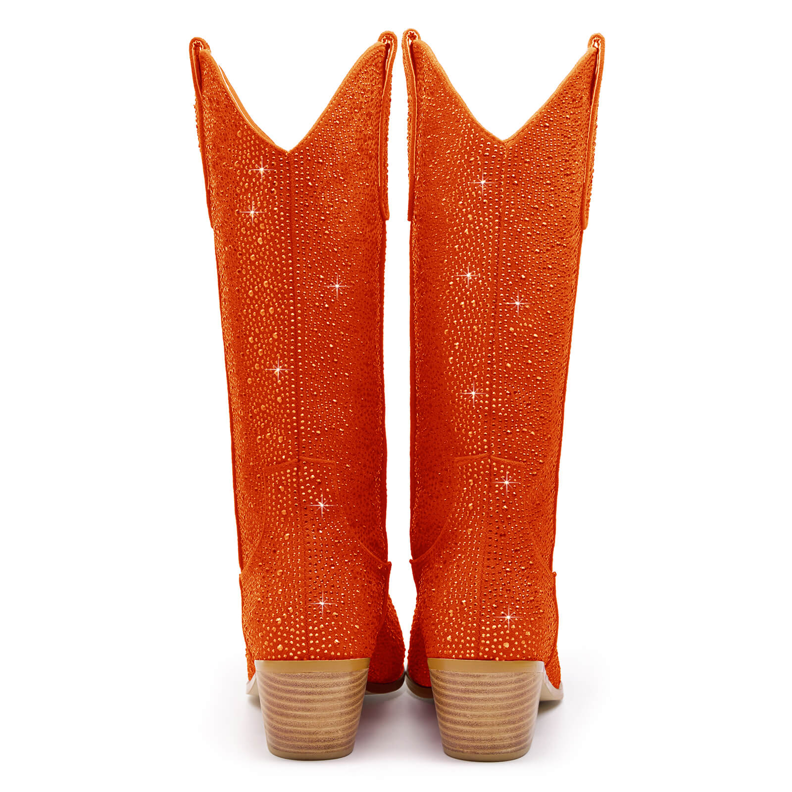 Women's Rhinestone Mid Calf Cowboy Boots