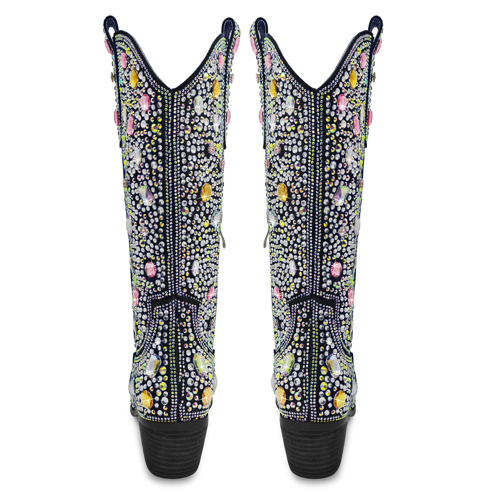 Shiny Adorned Gem Cowboy Boots for Women