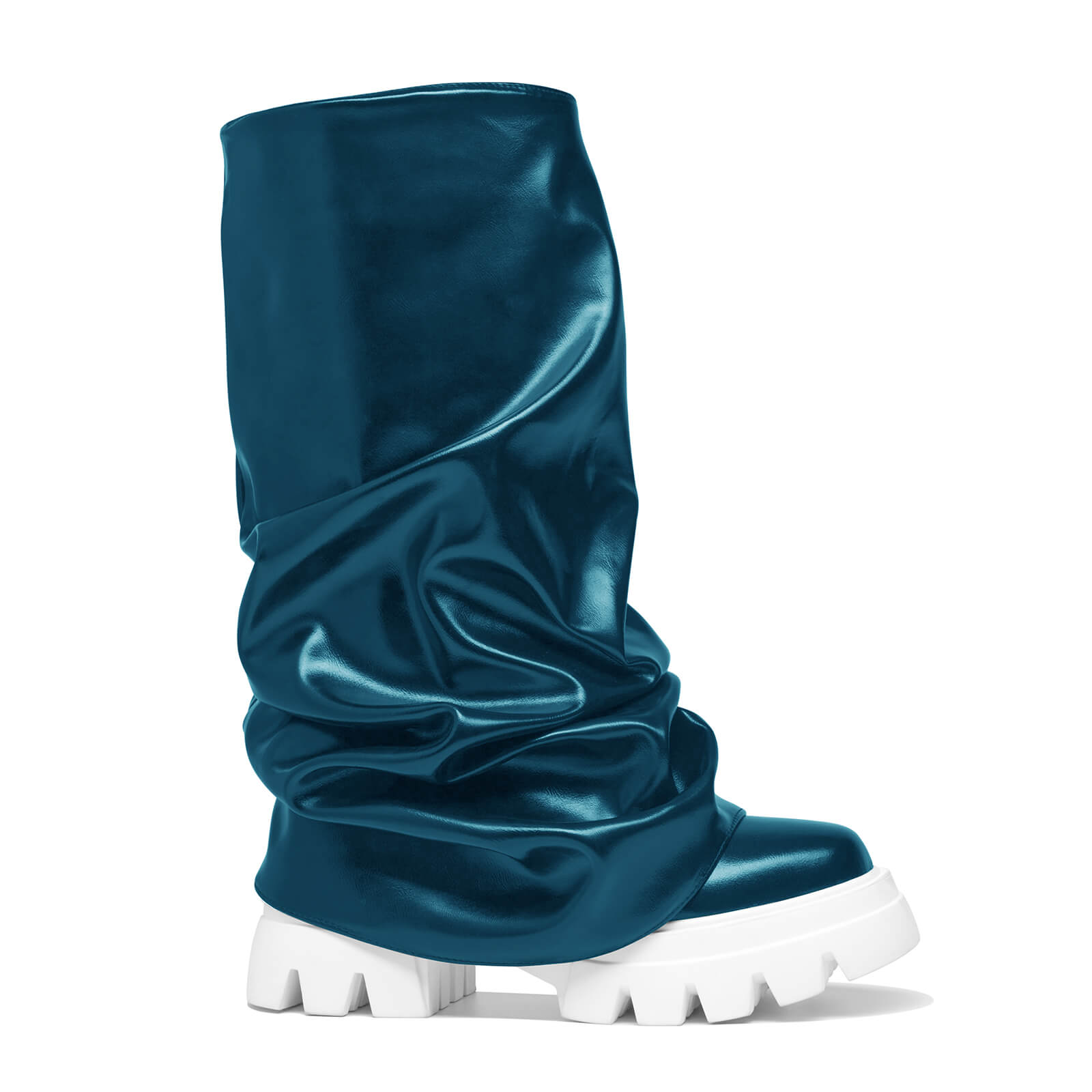 Women's Platform Round Toe Fold Over Boots