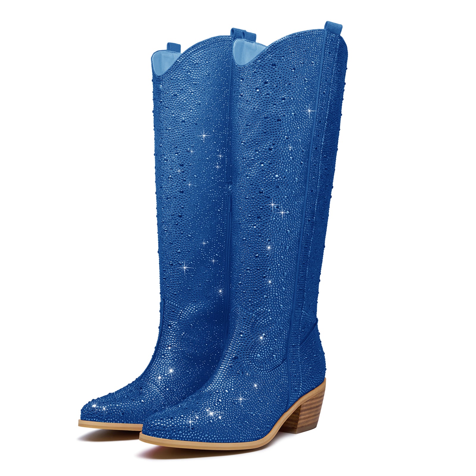 Rhinestone Knee High Cowboy Boots