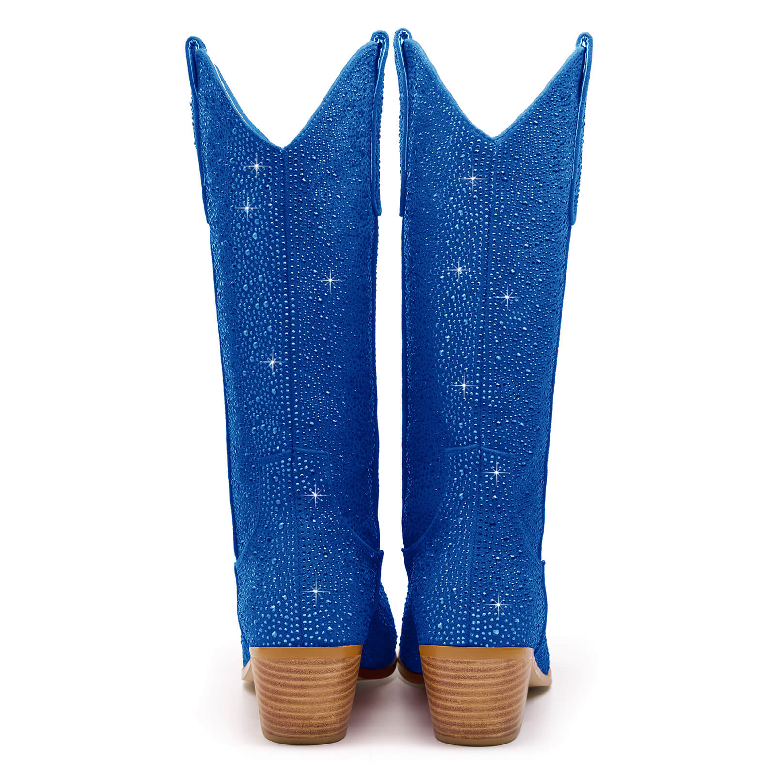 Women's Rhinestone Mid Calf Cowboy Boots