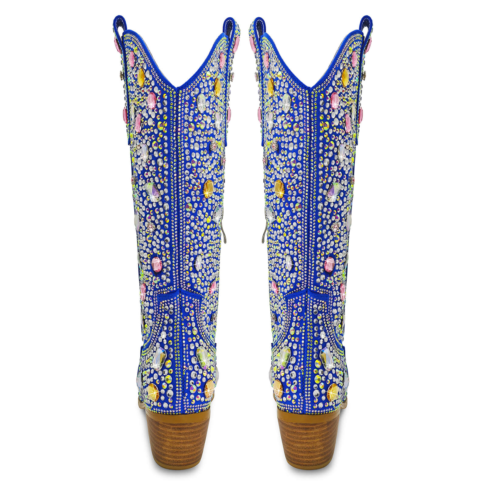 Shiny Adorned Gem Cowboy Boots for Women