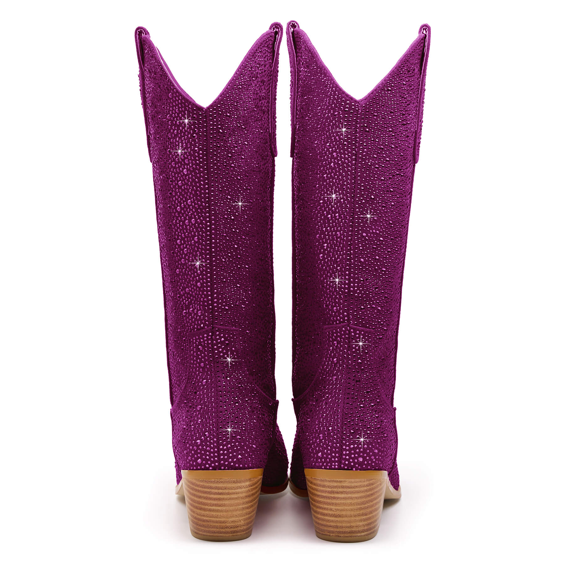 Women's Rhinestone Mid Calf Cowboy Boots