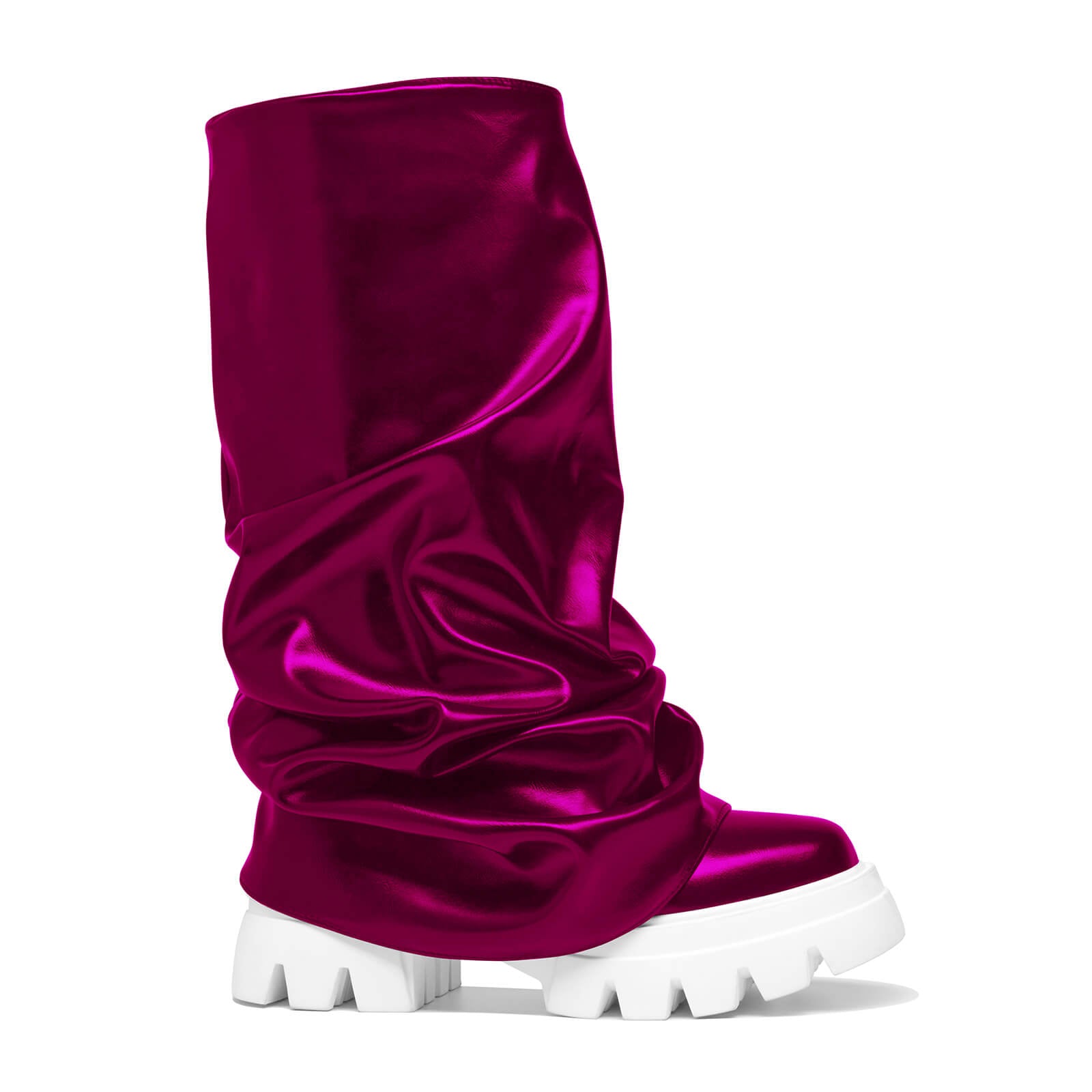 Women's Platform Round Toe Fold Over Boots