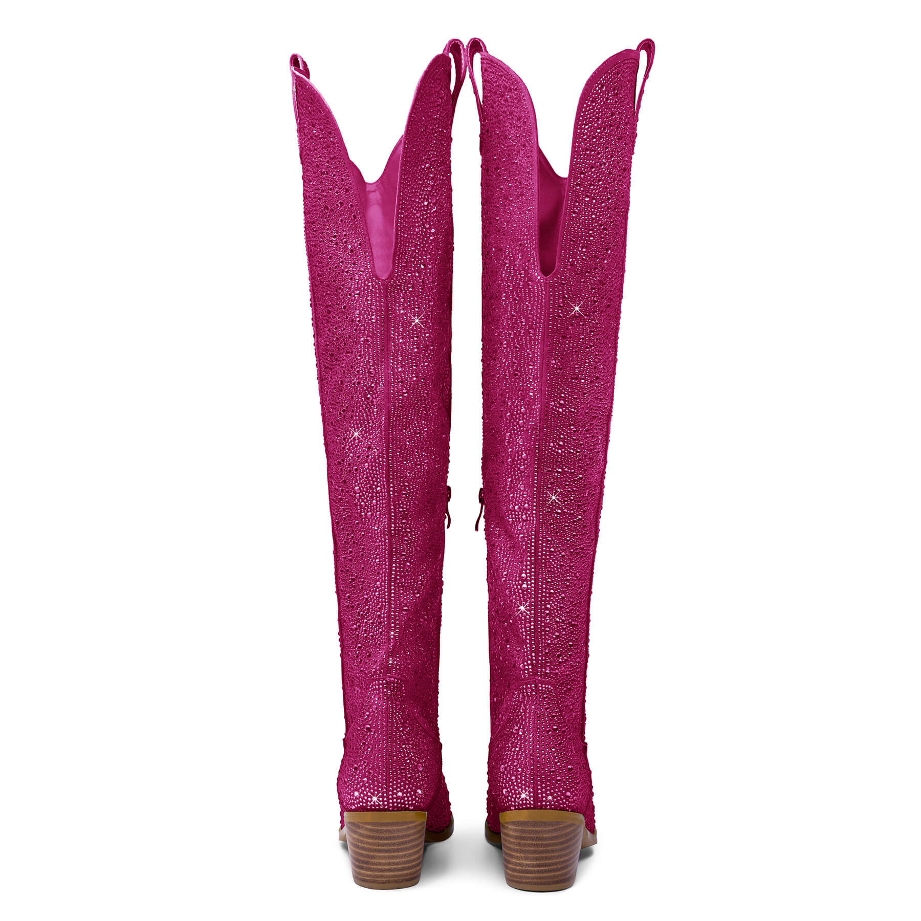 Women's Rhinestone Over Knee Cowboy Boots