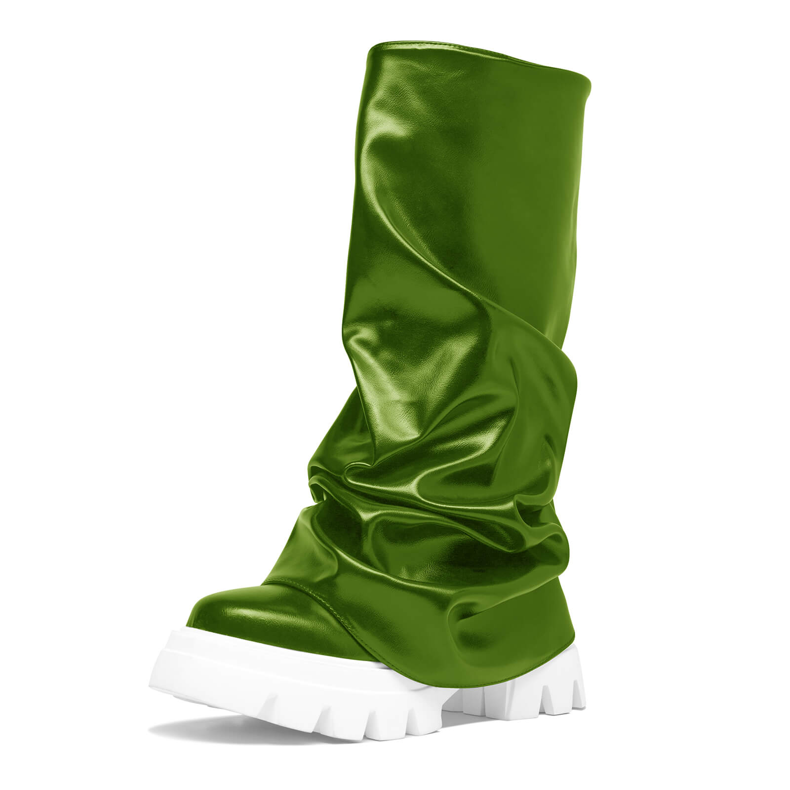 Women's Platform Round Toe Fold Over Boots
