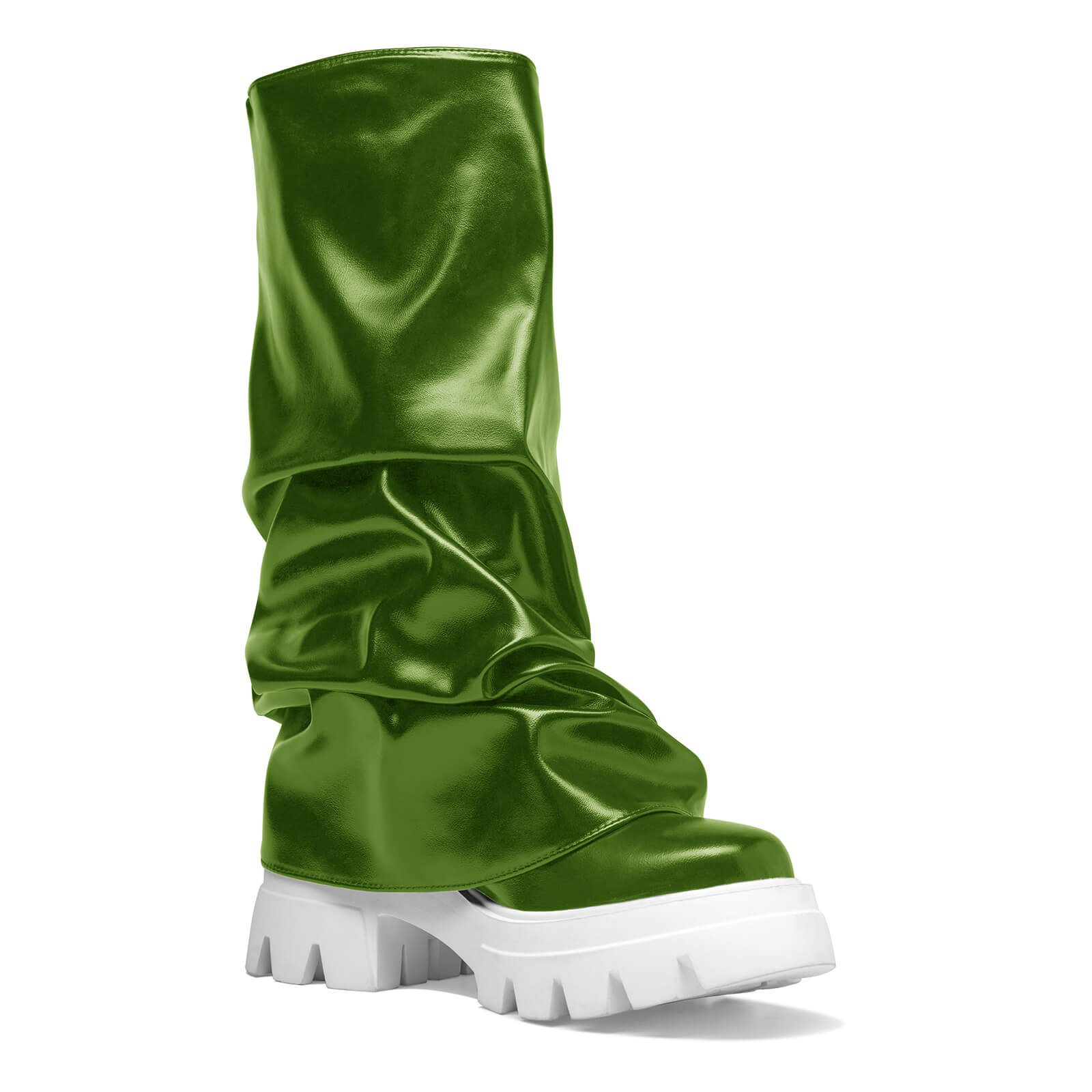 Women's Platform Round Toe Fold Over Boots