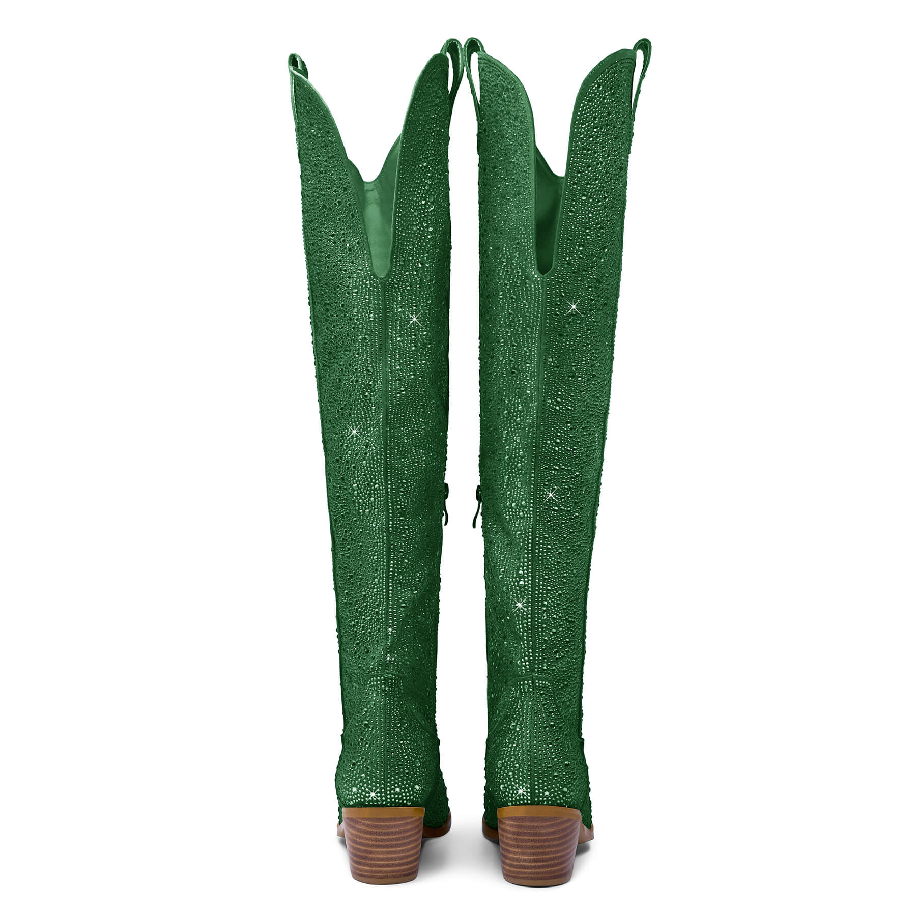 Women's Rhinestone Over Knee Cowboy Boots