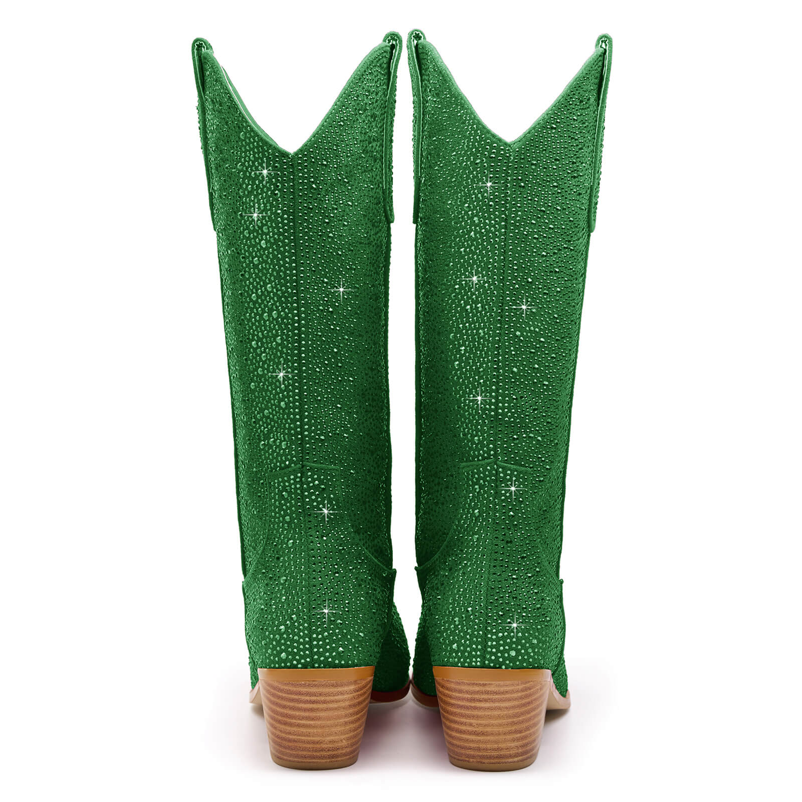 Women's Rhinestone Mid Calf Cowboy Boots