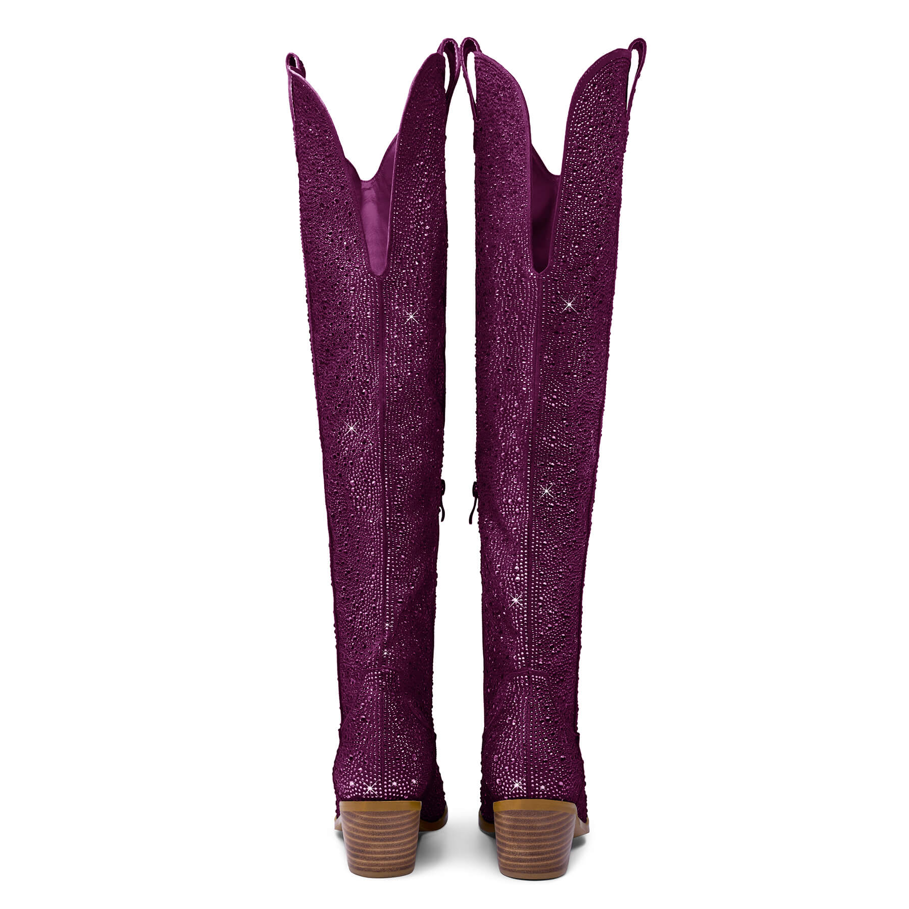 Women's Rhinestone Over Knee Cowboy Boots