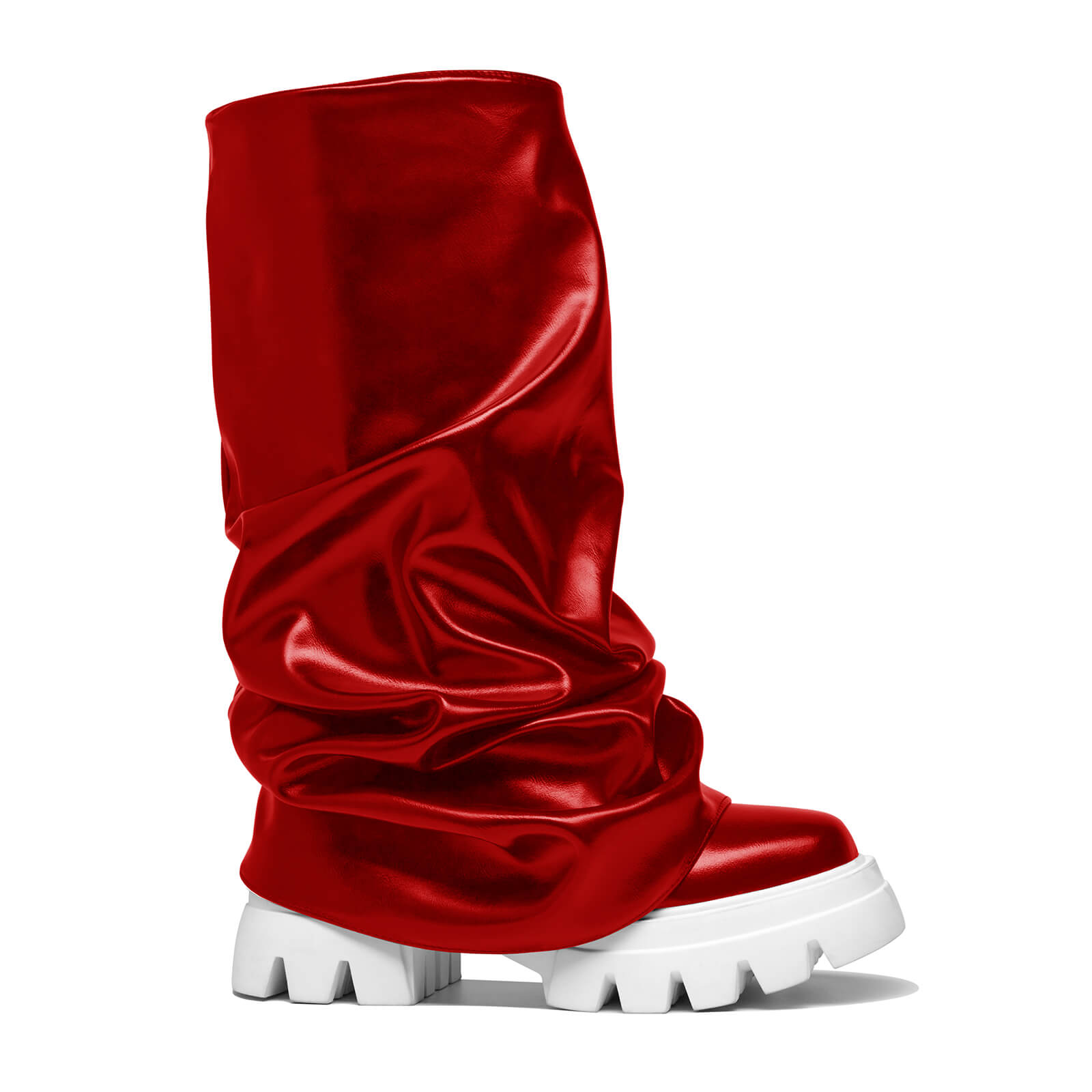 Women's Platform Round Toe Fold Over Boots