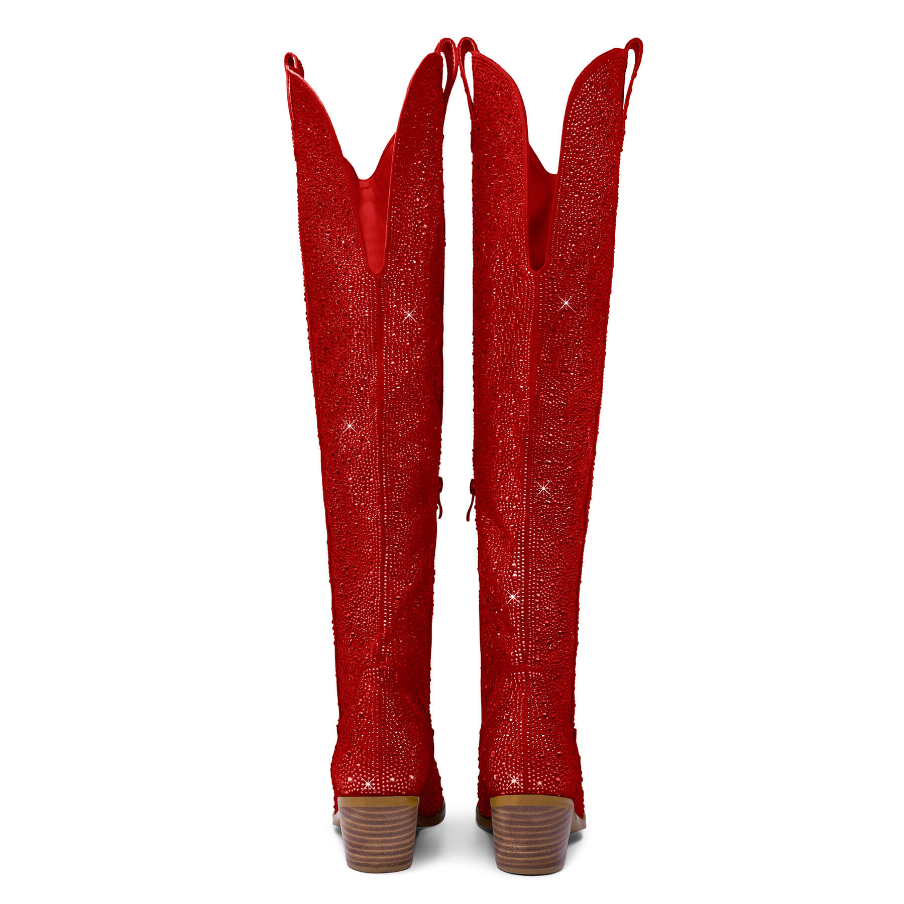 Women's Rhinestone Over Knee Cowboy Boots