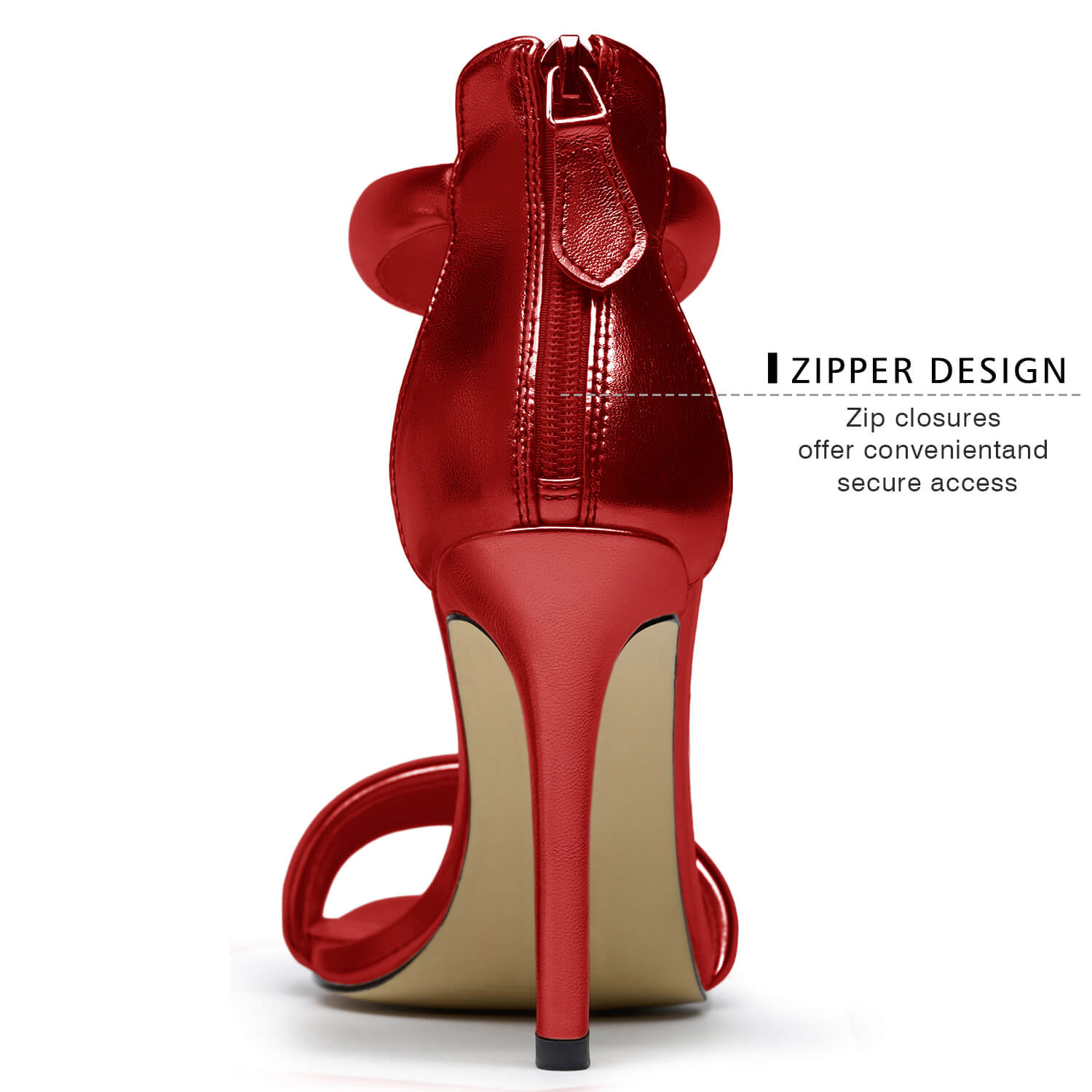 Women's Pump Open Toe Heel Sandals Back Zipper Round Ankle Strappy Stiletto Heels Sparkle Glitter Metallic Party Sexy Wedding Dressy Shoes