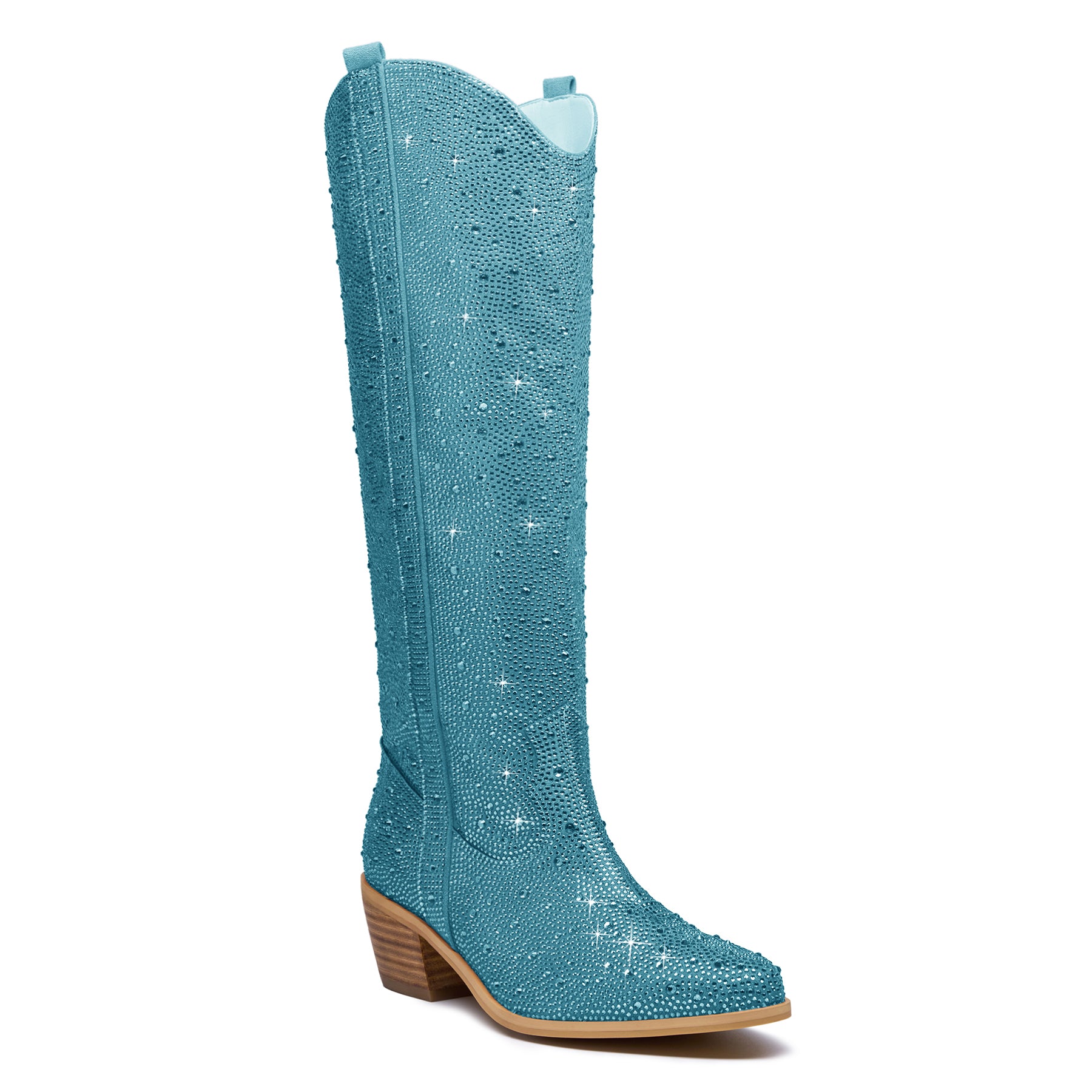 Rhinestone Knee High Cowboy Boots