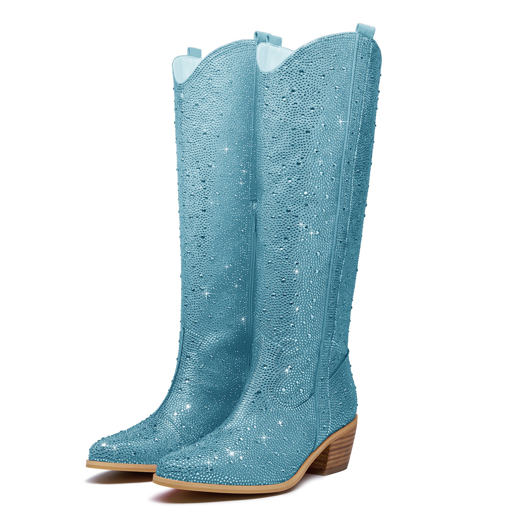 Rhinestone Knee High Cowboy Boots