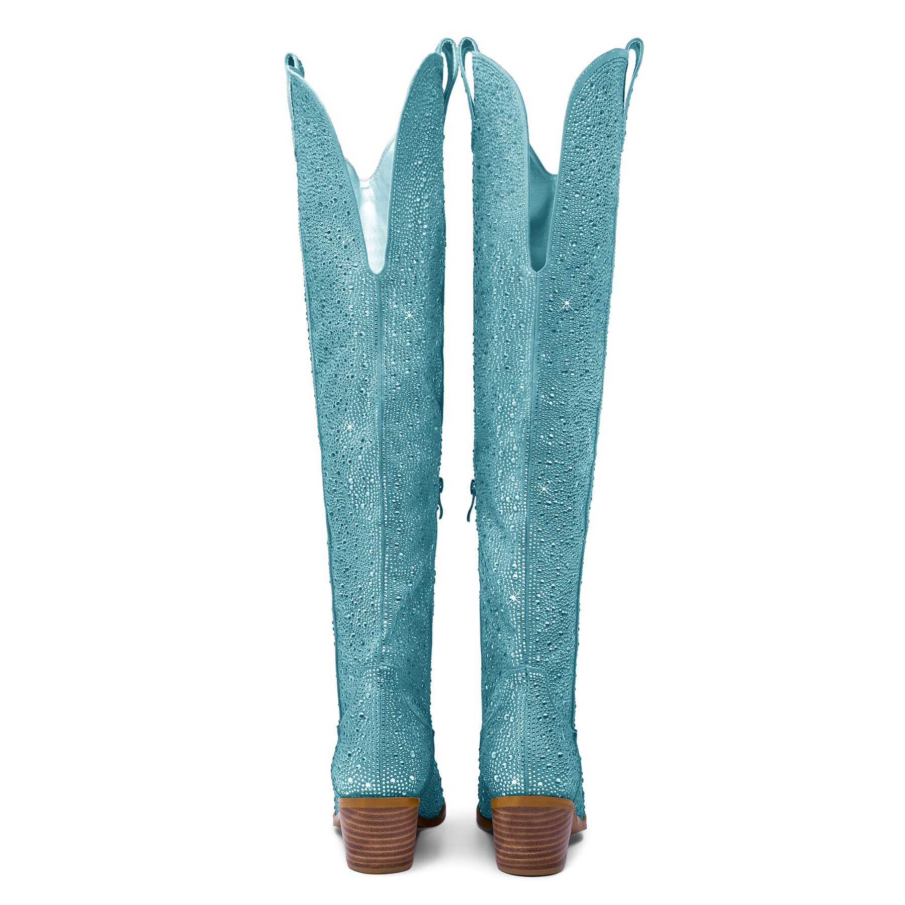 Women's Rhinestone Over Knee Cowboy Boots