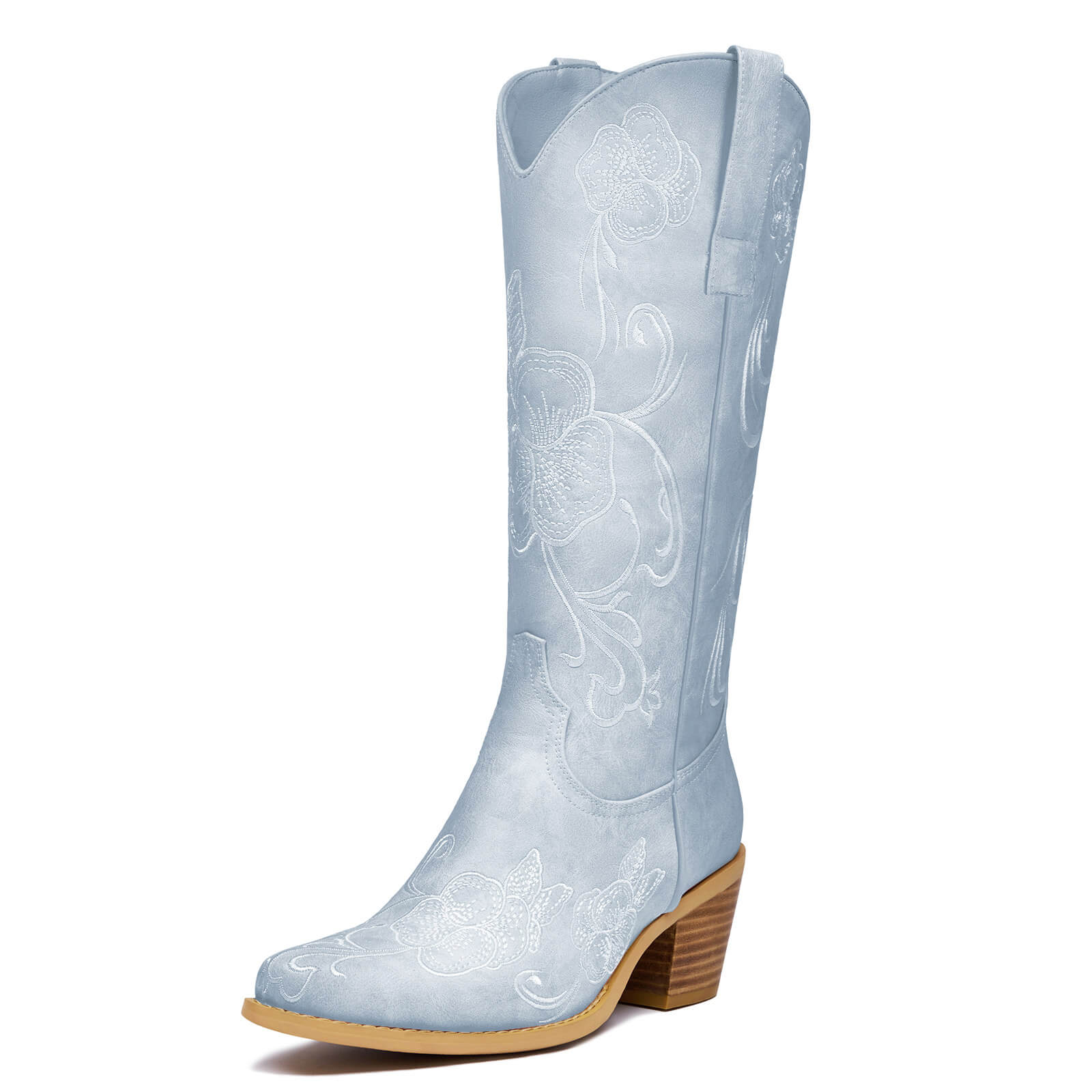 Floral Embroidered Cowboy Boots for Women