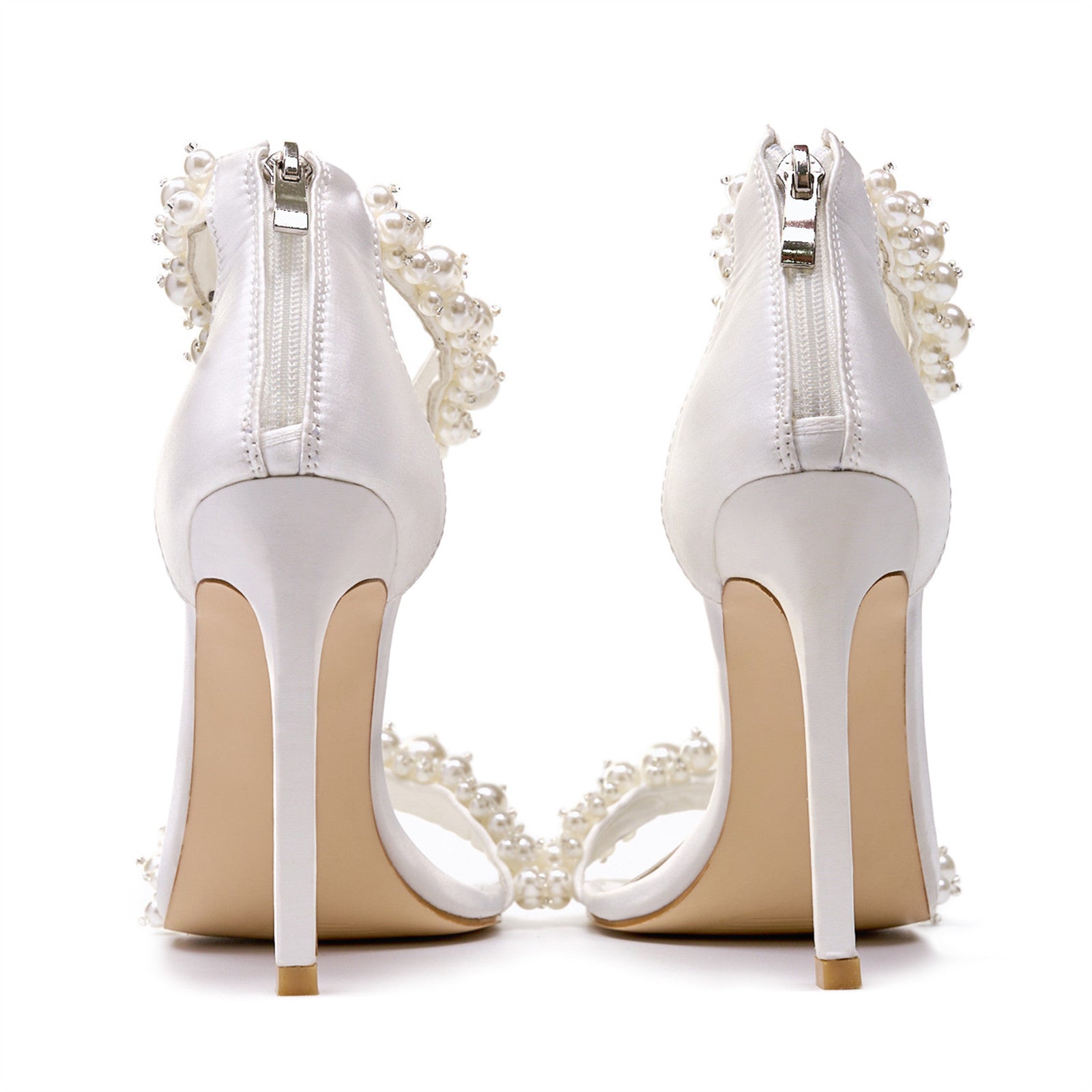 Women's Pearl Stiletto Heels Sandals