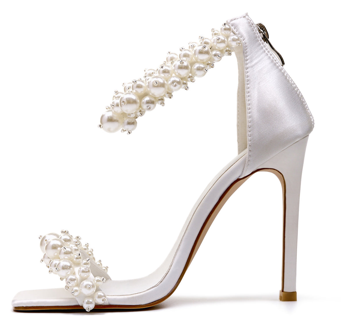 Women's Pearl Stiletto Heels Sandals