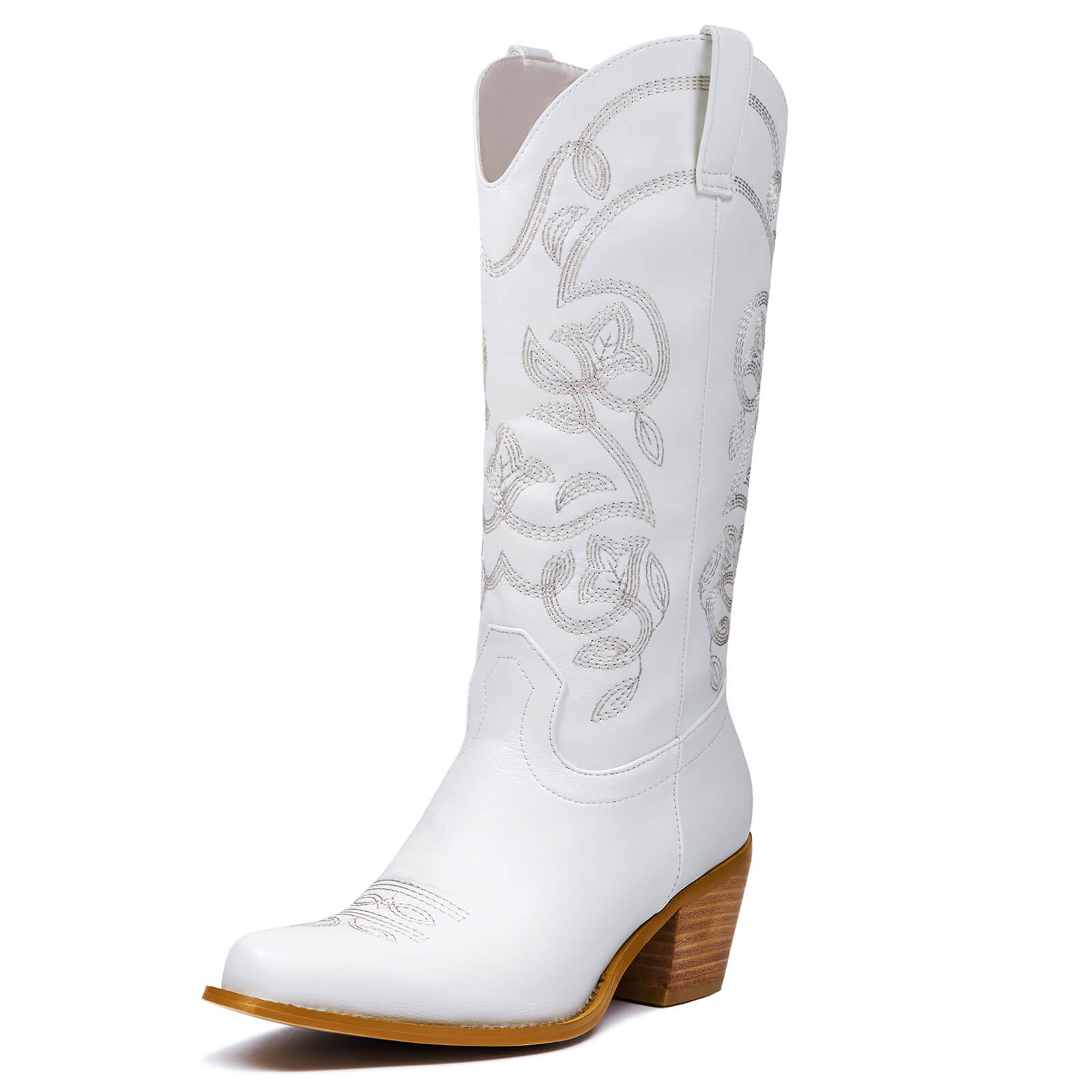 Western Cowboy Mid Wide Calf Boots