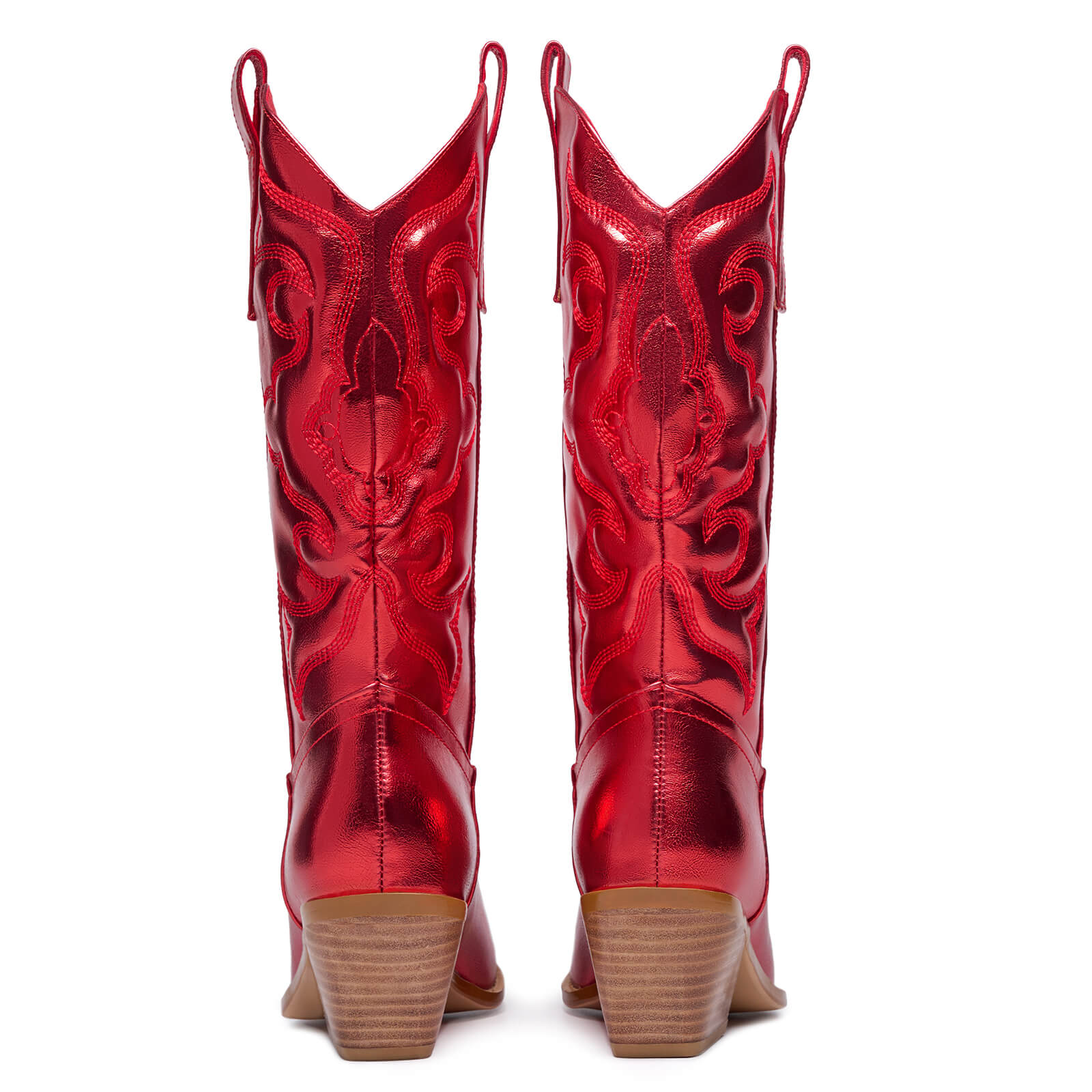 Sparkle Mid Wide Calf Western Embroidered Knee High Cowboy Boots