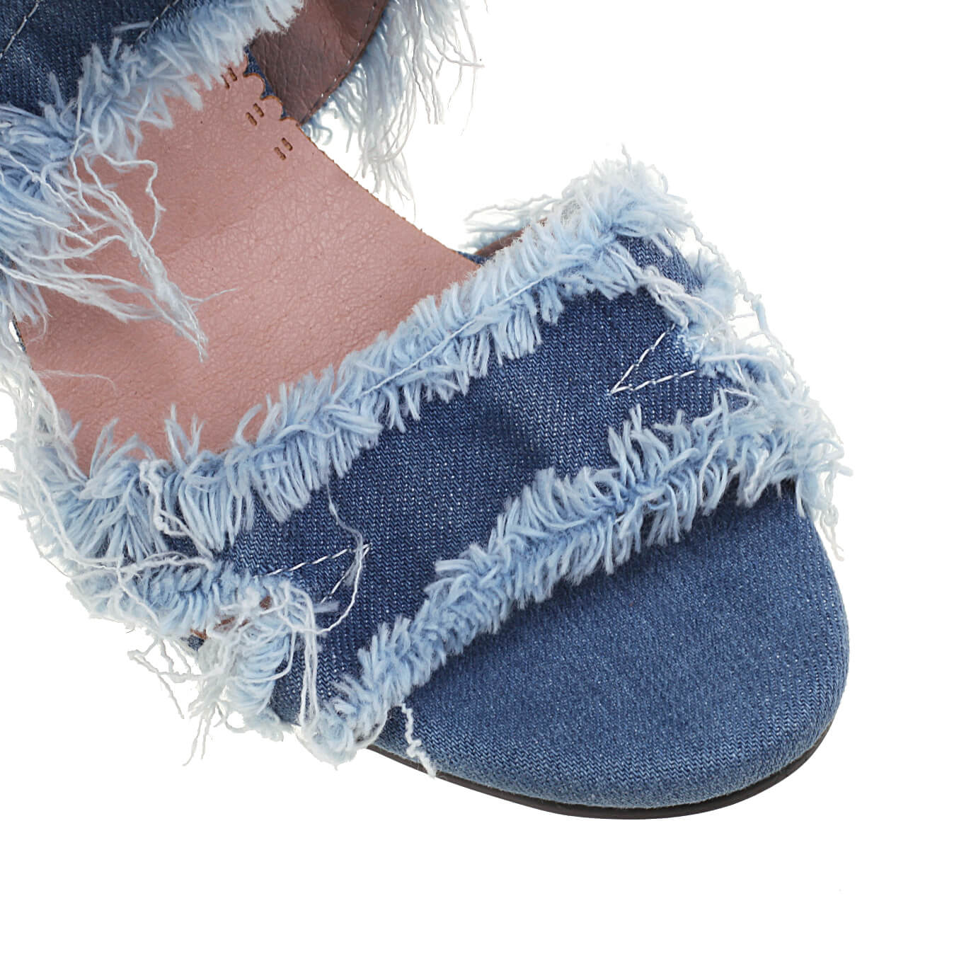 Women's Blue jean Sandals Denim Open Toe High Heeled Sandals