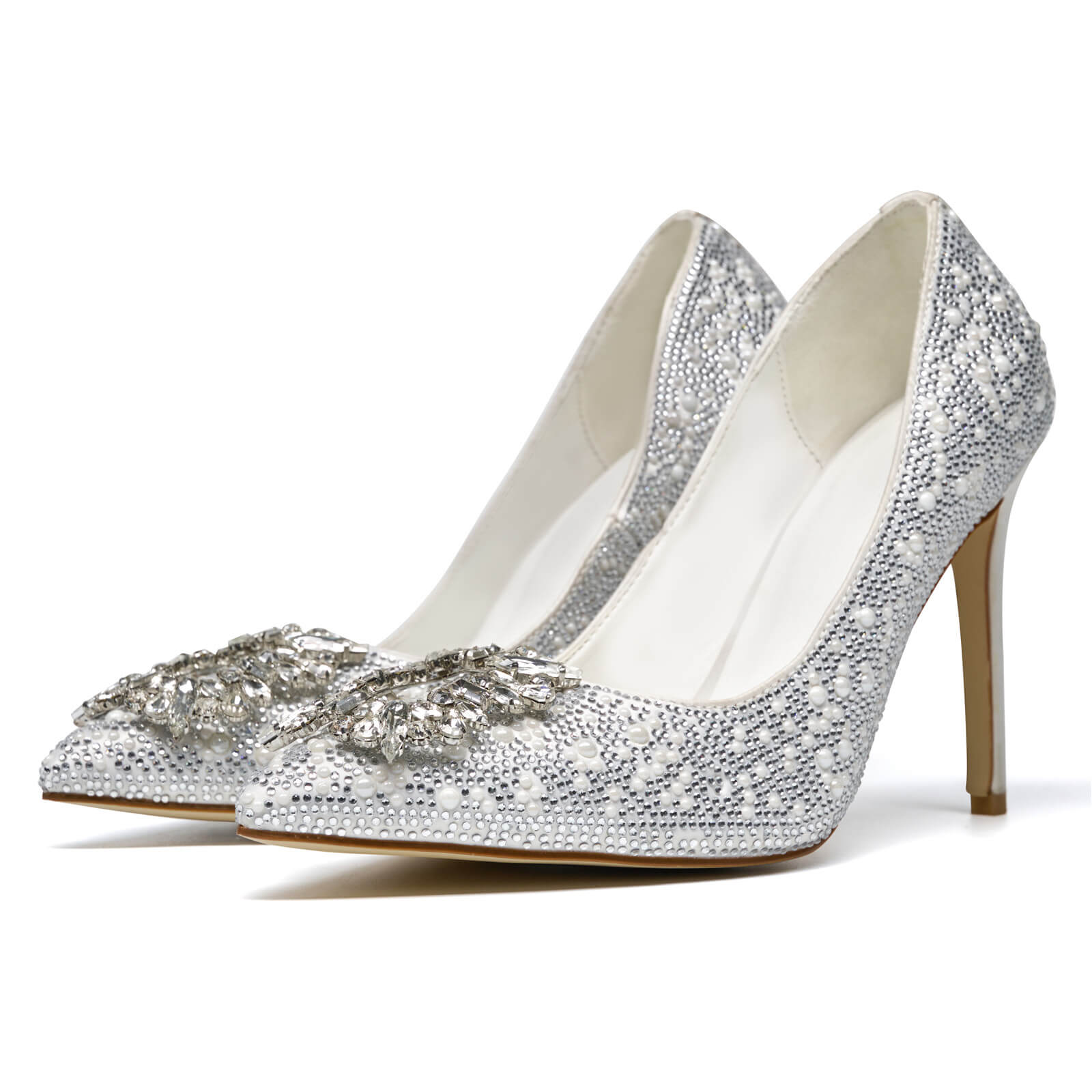 Women's Rhinestone Pointed Toe Pumps