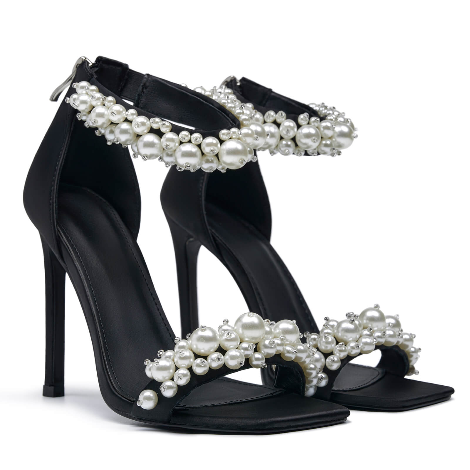 Women's Pearl Stiletto Heels Sandals