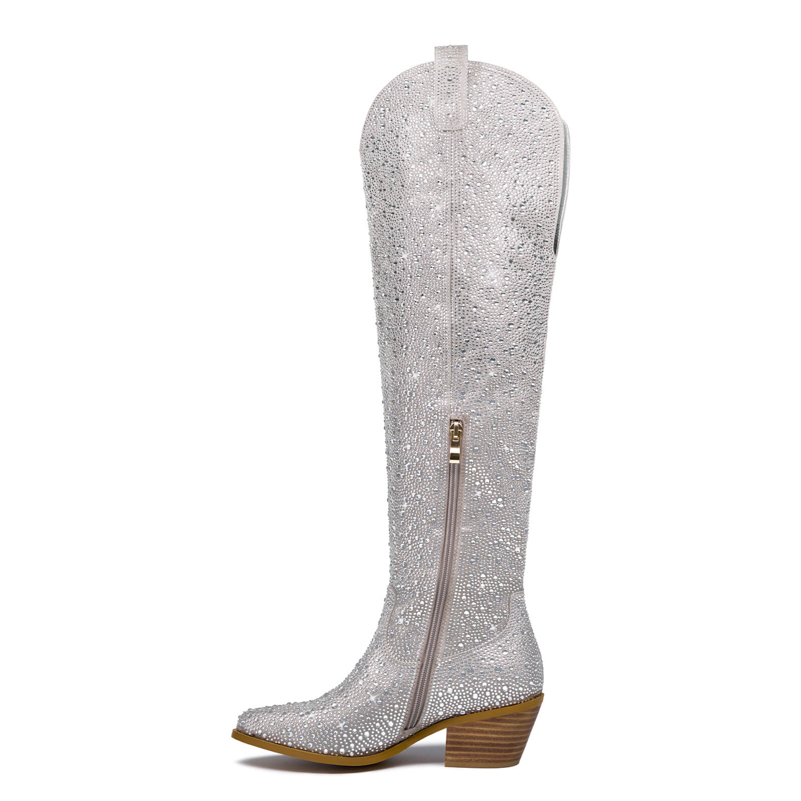 Women's Rhinestone Knee High Cowboy Boots