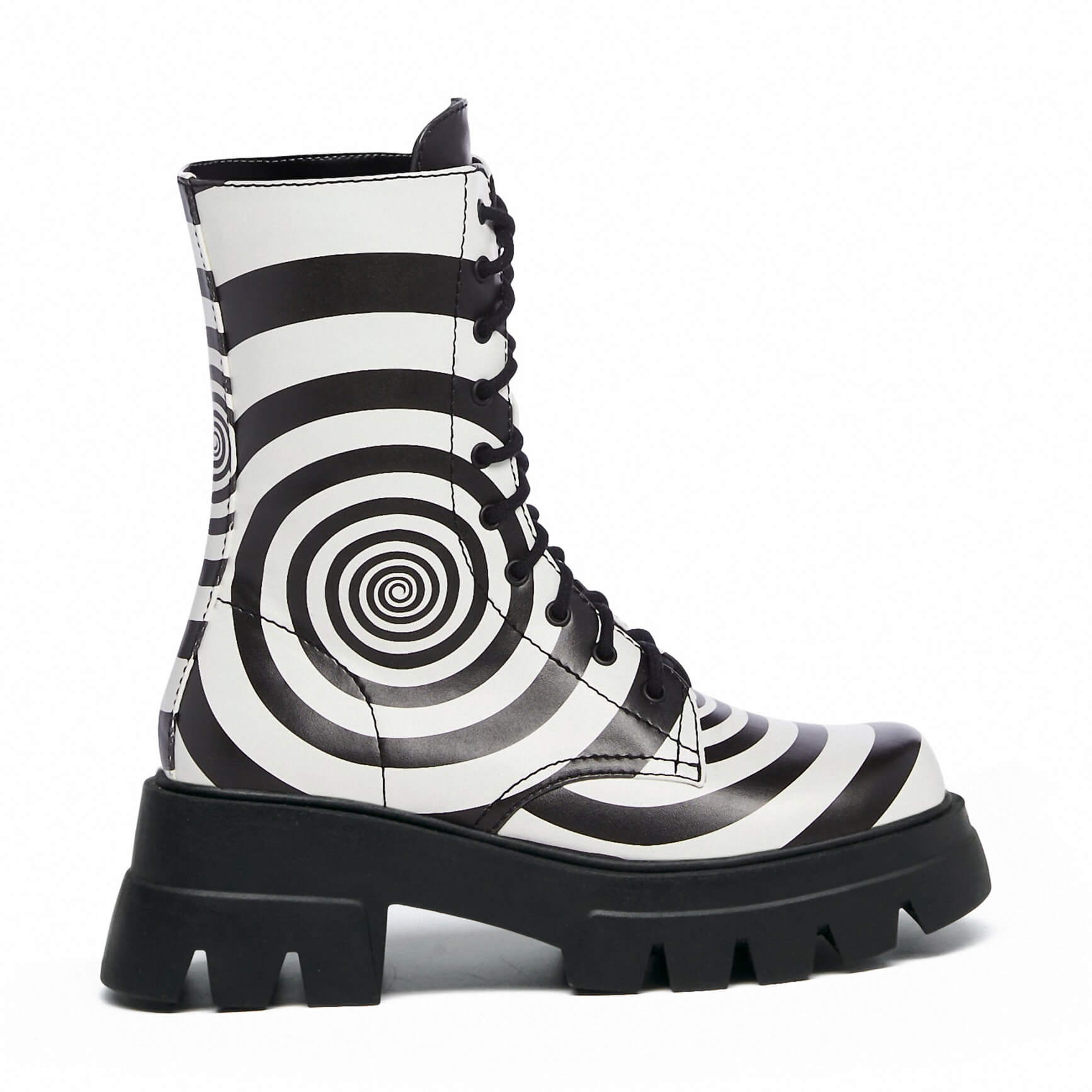 Women's Zebra Platform Combat Boot